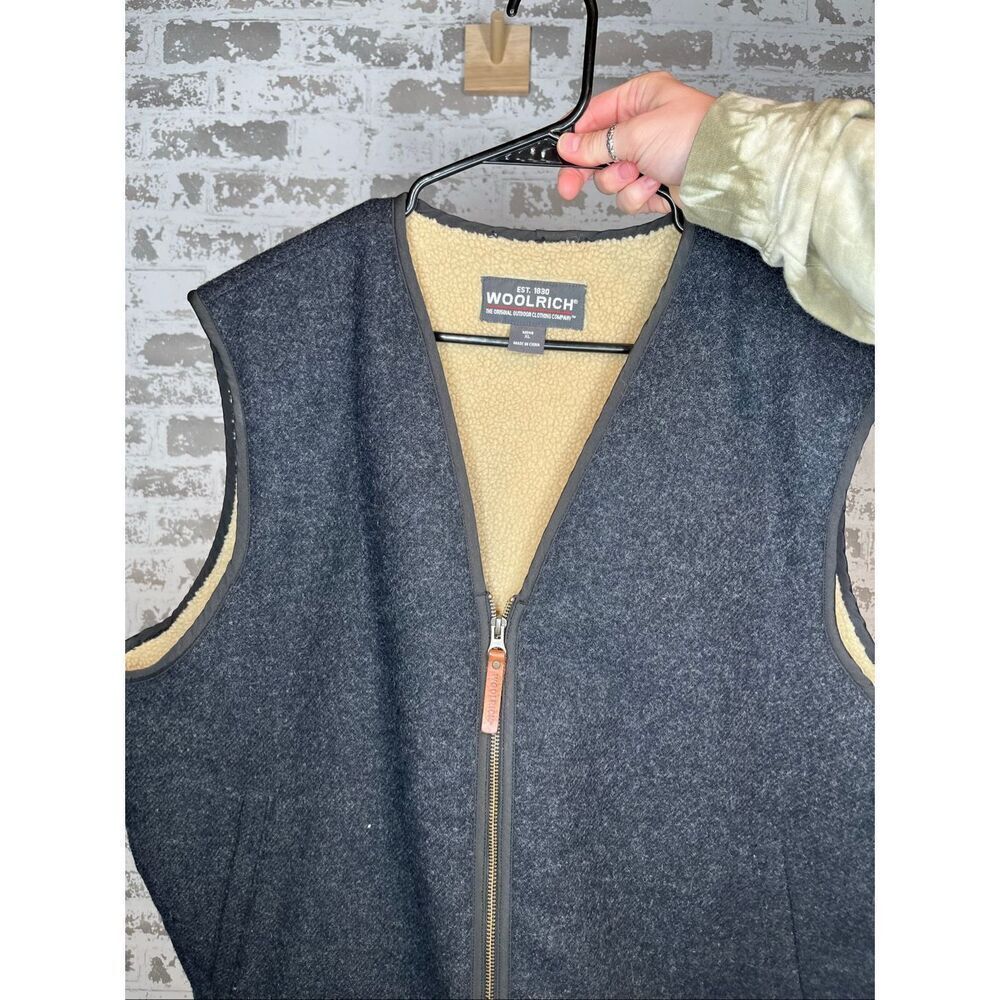 Woolrich | mens wool reversible Sherpa lined vest